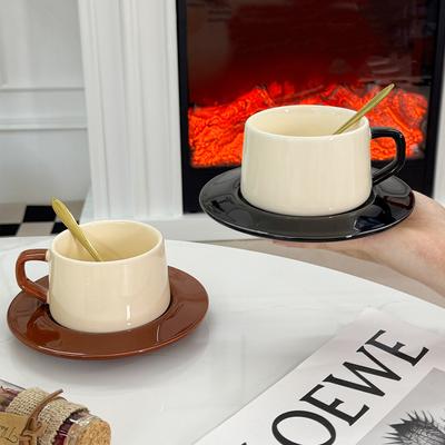 Medieval Coffee Cup High-end Gift Box Set Afternoon Tea Cup Saucer Household Mug Housewarming Gift Ceramic Cup
