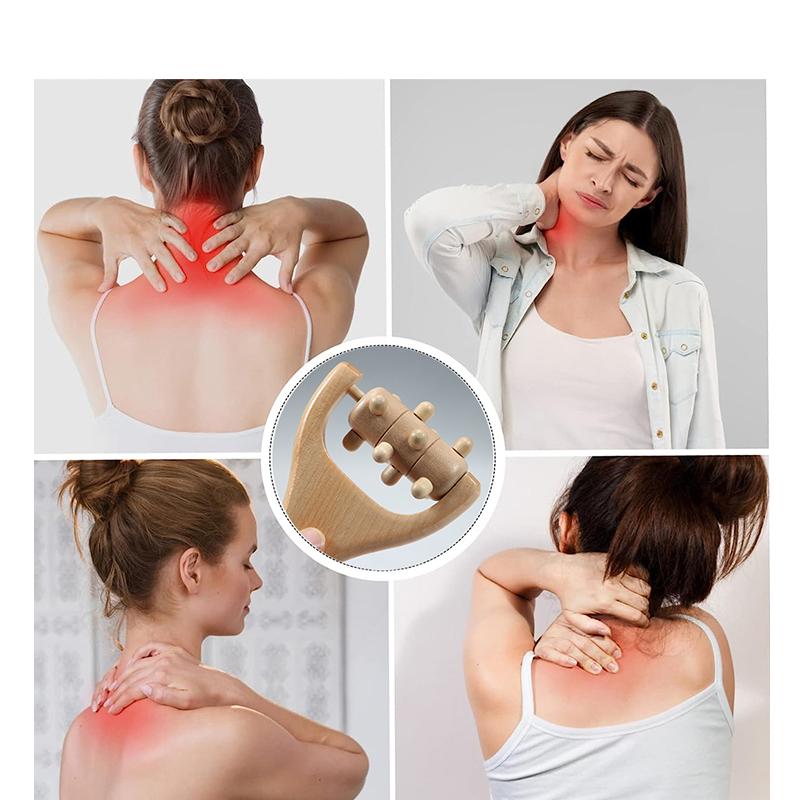 1Pcs  Wooden Massage Roller, Multi-Functional Body Roller for Cellulite Reduction, Eases Muscle Tension ,Natural Muscle Roller