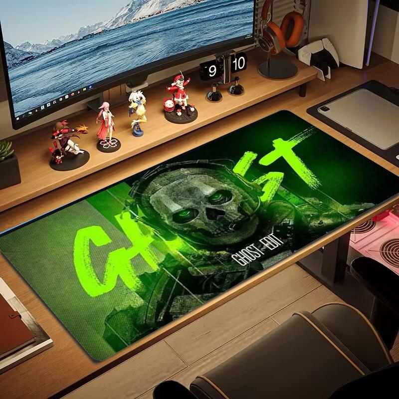 Duty Call Ghost Color Mouse Pad Large Gaming Table Cushion Non-slip Laptop Tablet Big Mousepad XXL Mat Mini PC Playmat With Lock Edge