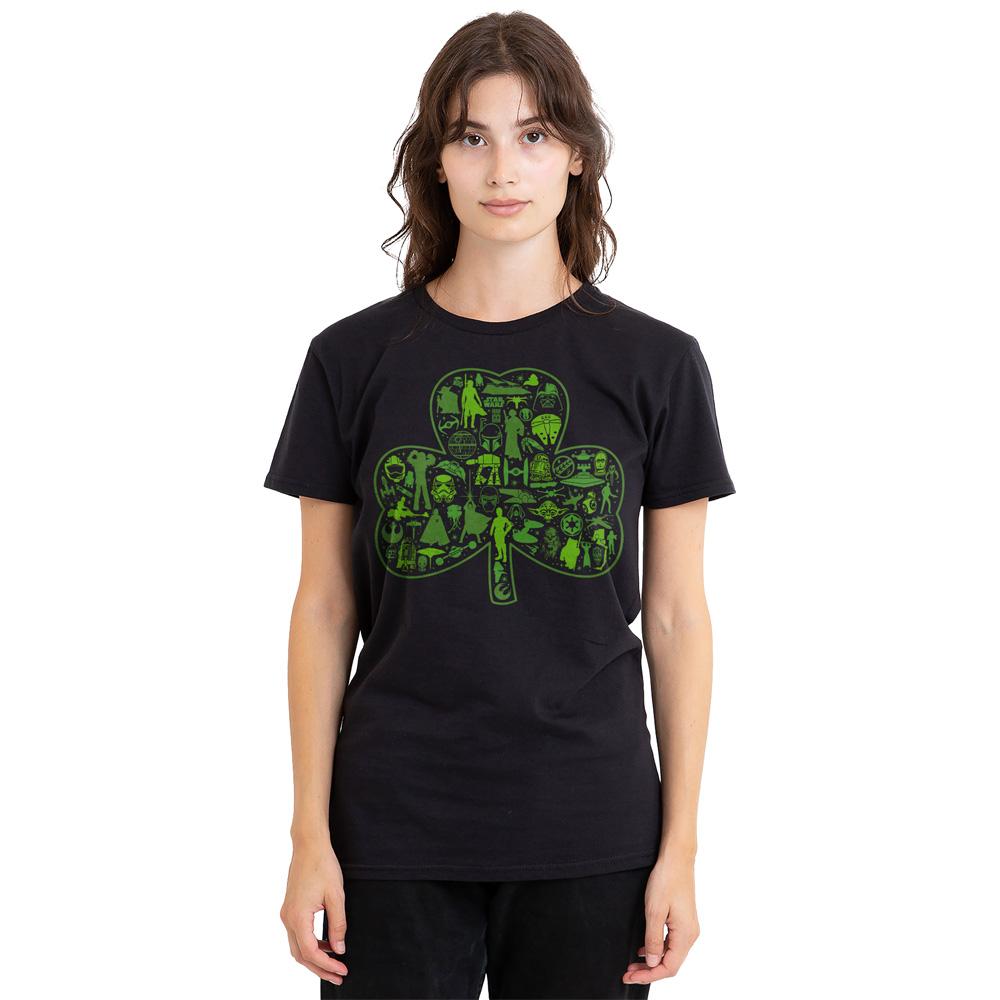 STAR WARS Unisex Adult Clover Icons St Patricks Day T-Shirt
