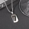 Elegant Niche Design Lucky Number 7 Pendant Titanium Steel Necklace for Women