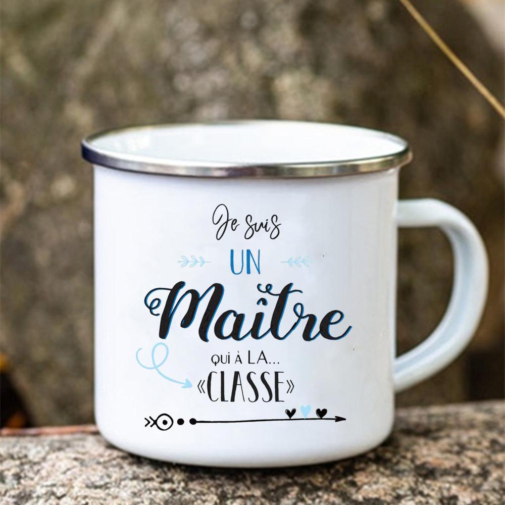 Thank You Super Teacher Mugs Creative Coffee Cups Drinks Water Cup Enamel Camping Mug School Home Handle Drinkware Teacher Gifts