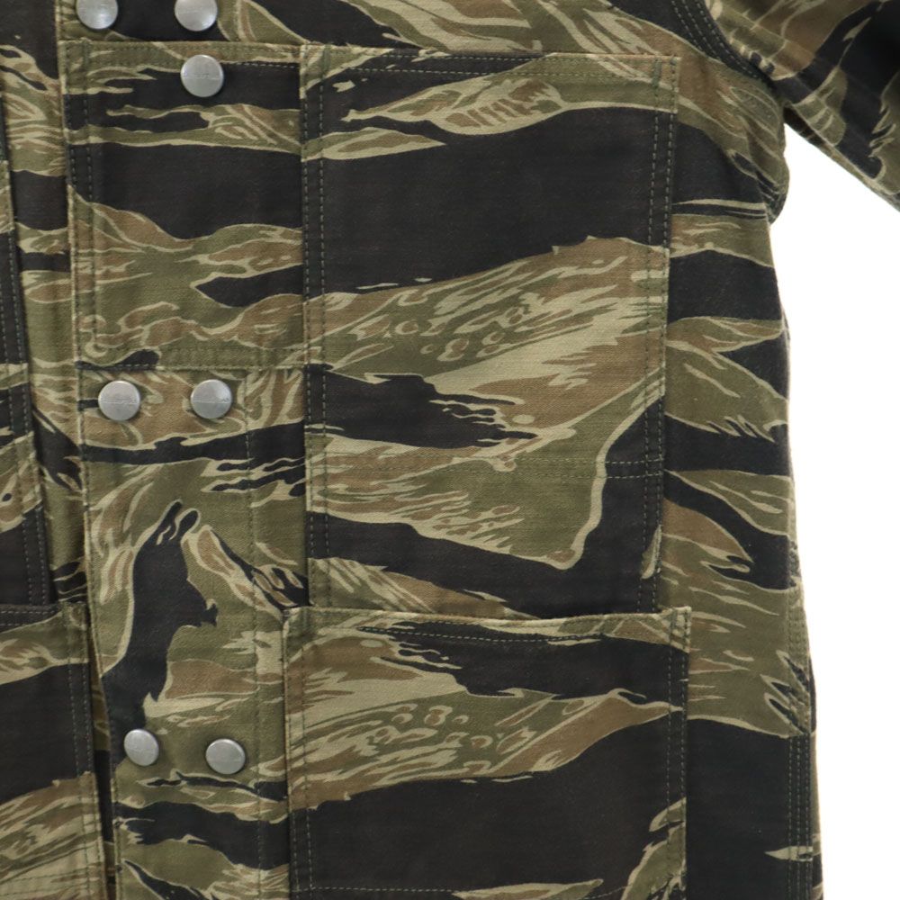 SASAFRAS Made In Japan Camouflage Pattern Coverall S Khaki Military Men's Used