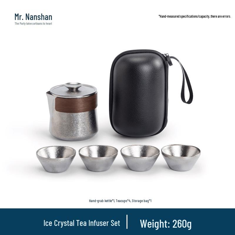 Nanshan Mr. Pure Titanium Portable Travel Tea Set Ice Crystal Tea Maker Set
