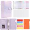 A6 Crystal Ring Binder Cash Budget Book and Daily Financial Planner.