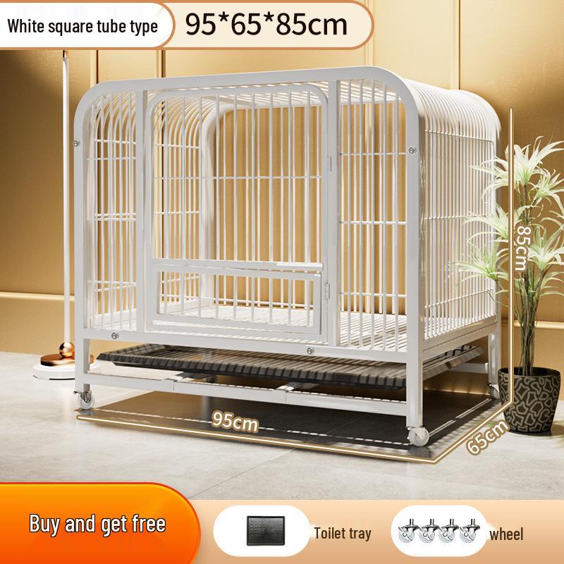 Indoor Pet Cage with Toilet for Medium to Large Dogs: Suitable for Border Collies, Labradors, and Golden Retrievers