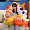 30-100cm Simulation Koi Fish Plush Toy Pillow Lifelike Colorful Red Gold Goldfish Plush Toy Home Decoration Gift For Children