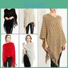 Stylish Winter Scarf And Poncho Versatile Knit Wrap For Women In Cozy Colors