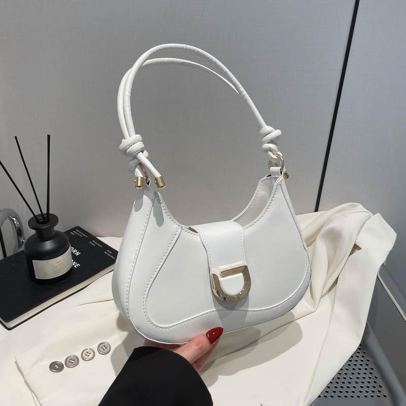 Fashion Women's Bags, Niche Design, Temperament, Underarm Baguette Bag, Simple and Versatile, High-end Single Shoulder Crossbody Saddle Bag