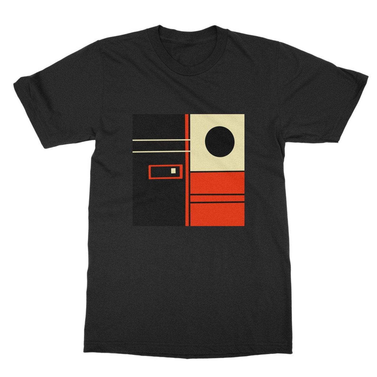 Geometric Bauhaus T-Shirt – Classic Unisex Design, Made in UK M