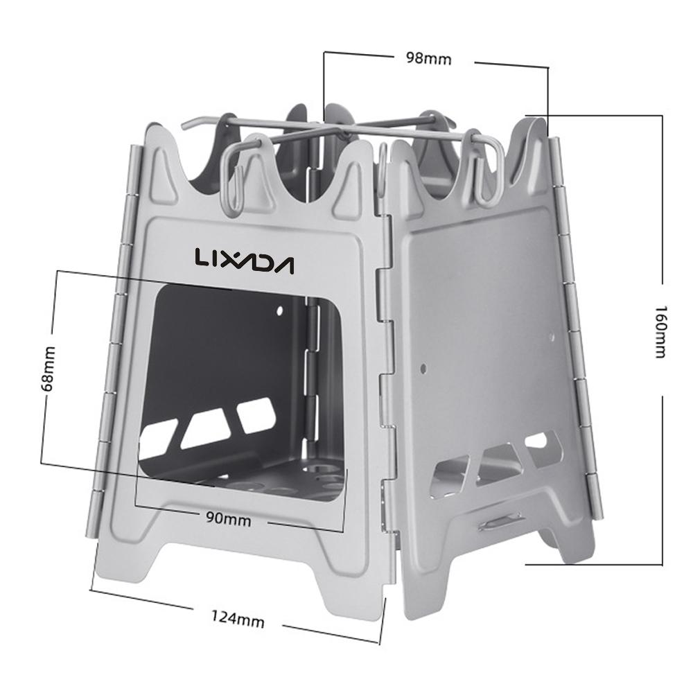 Outdoor Mini Fire Pits Foldable Ti Bonfire Stove Hinge Wood Burning Stove for Camping Hiking