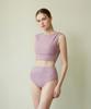Habeumong Boat Neck Cover Bikini Pink