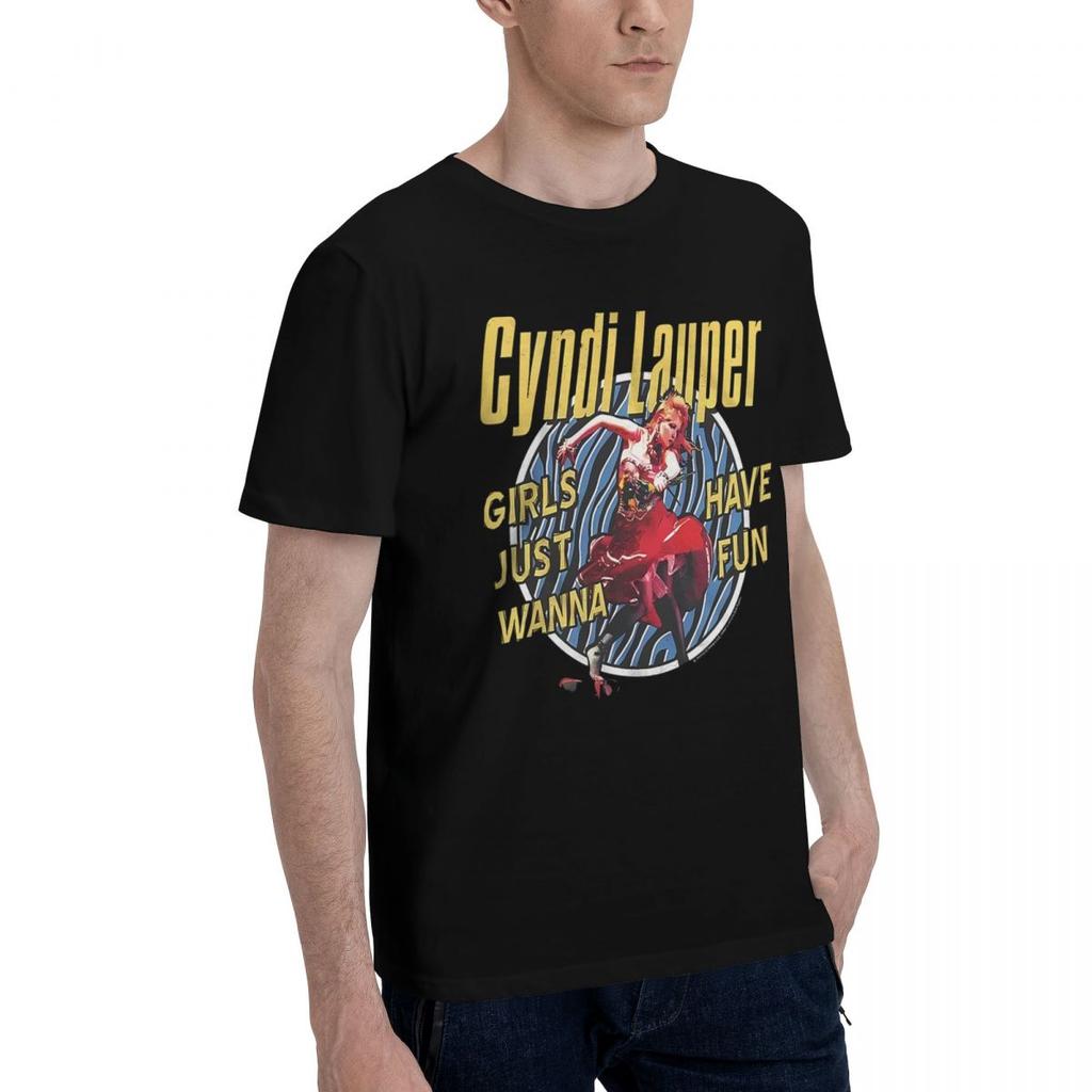 Cyndi Lauper Girls Just Wanna Music 100 Cotton Casual Breathable Confortable Men Top Funny TShirt For Men T Shirt Men