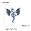 Enamel Dragon Pins for Women Rhinestone Flying Dragons Animal Brooch Banquet Party Backpack Gifts Jewelry Accessories