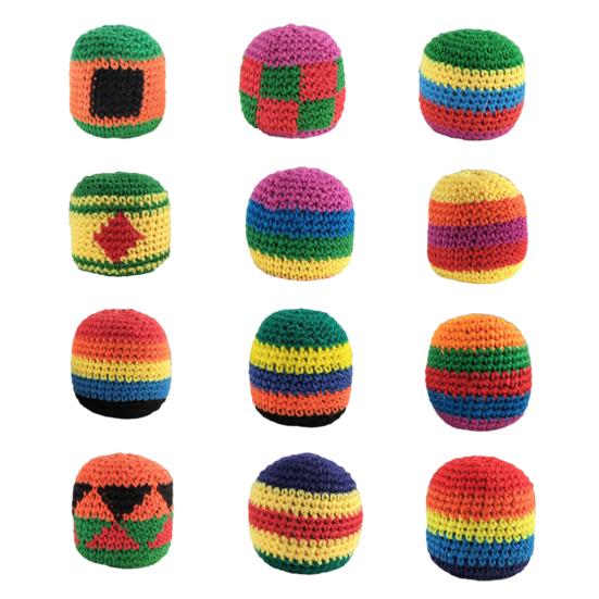 Balles de Jonglage au Crochet pour Enfants, Sacs Doux Tissés à la Main pour Améliorer les Compétences, le Fun, l'Équilibre, les Réflexes, la Coordination, Jeu en Plein Air & Cadeaux de Fête