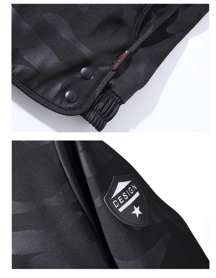 Męska Kurtka Kamuflażowa Plus Size z Odpinanym Kapturem - Wiosna/Jesień 2020.