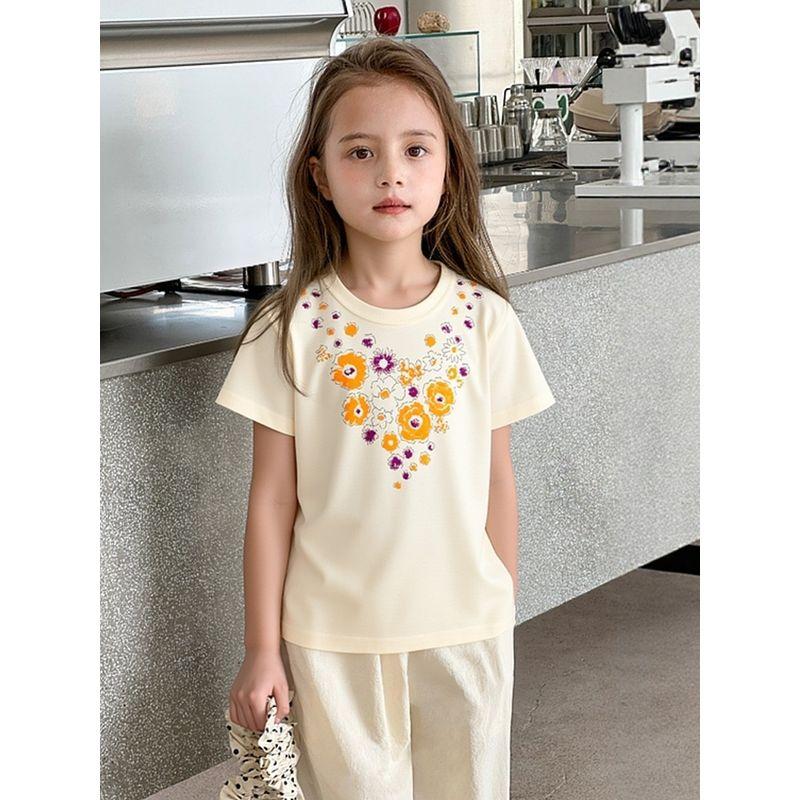 27home round Neck Short-Sleeved Cartoon Baby Clothes Summer Clothes