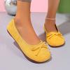 Large size women's shoes wide fat feet fat single shoes soft sole soft surface comfortable not tired feet Doudou shoes flat bottom versatile light m