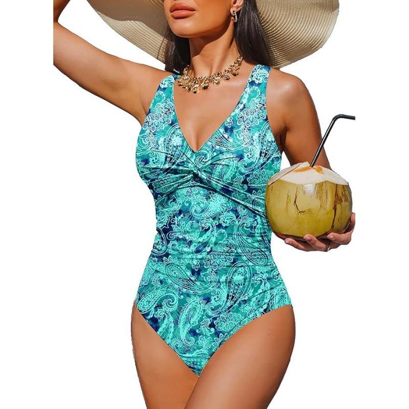 New Popular One-piece Bikini Sexy Leopard Print Splicing European and American Thin Waist Swimsuit Swimsuit