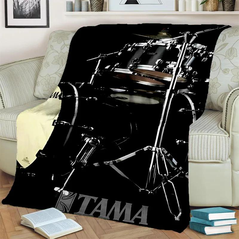 Music Instruments Drum Kit  Drum Set Blanket,Soft Throw Blanket for Home Bedroom Bed Sofa Picnic Travel Office Cover Blanket Kid