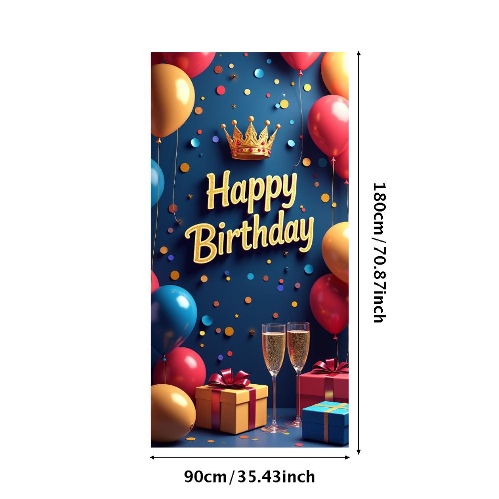 

Large size Birthday banner Eye-catching Colorful Reusable Festive banner Modern Celebration decor for Family reunions