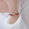 Handmade Chinese Style Beads Fu Blessing Lucky Couple Bracelet For Women Men Red Black Rope Bracelets Adjustable Jewelry Gifts