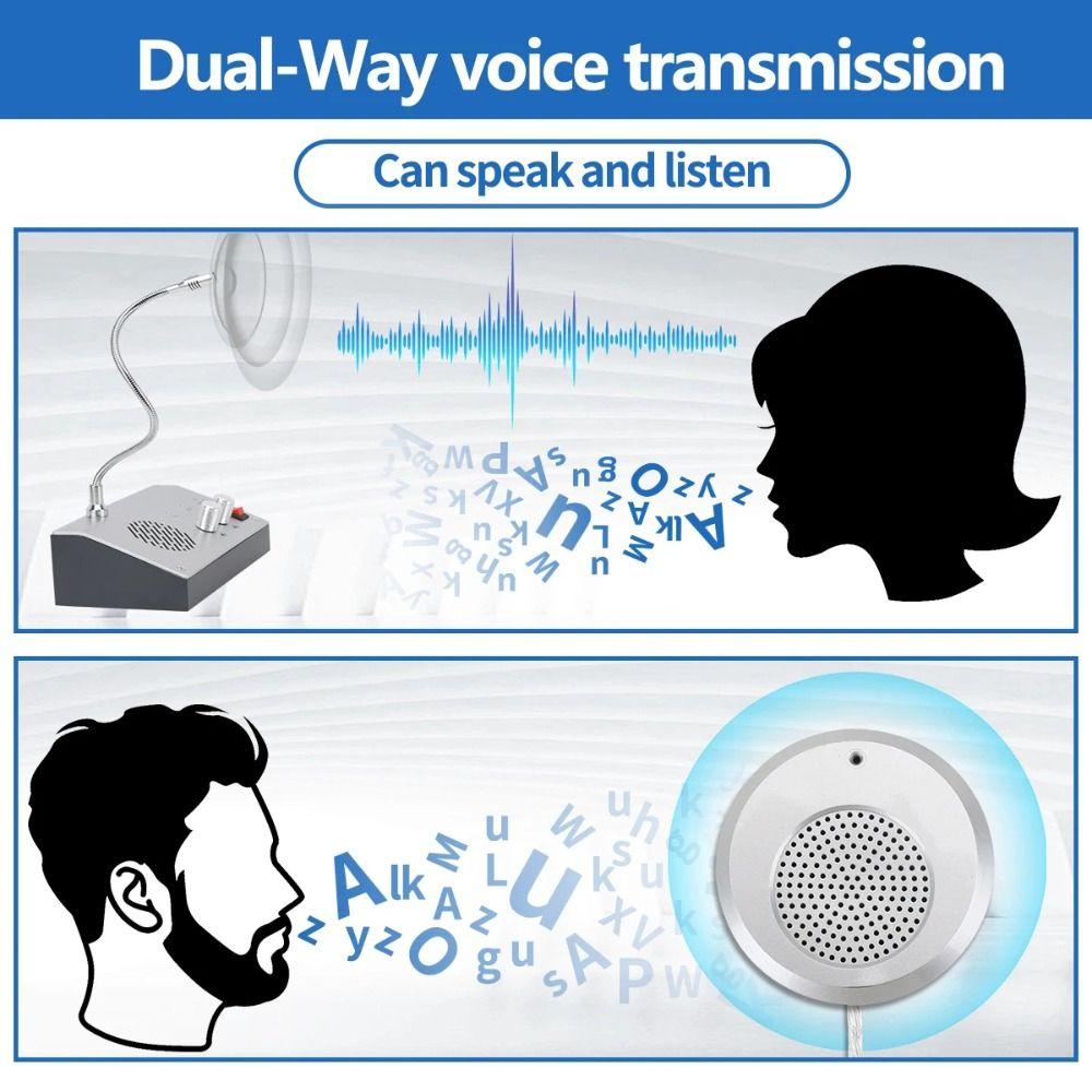 Noise-Free Counter Speaker System Wired Microphone Interphone System  Office Window