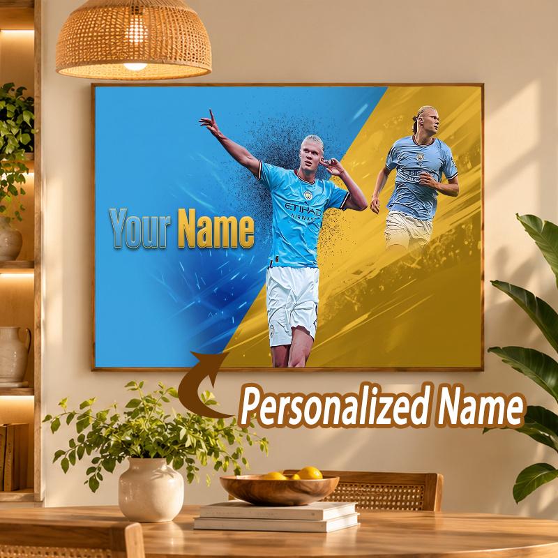 Custom Name Erling Haaland 5D Diamond Painting Personalized Full Drill Diamond Art Kit Gift