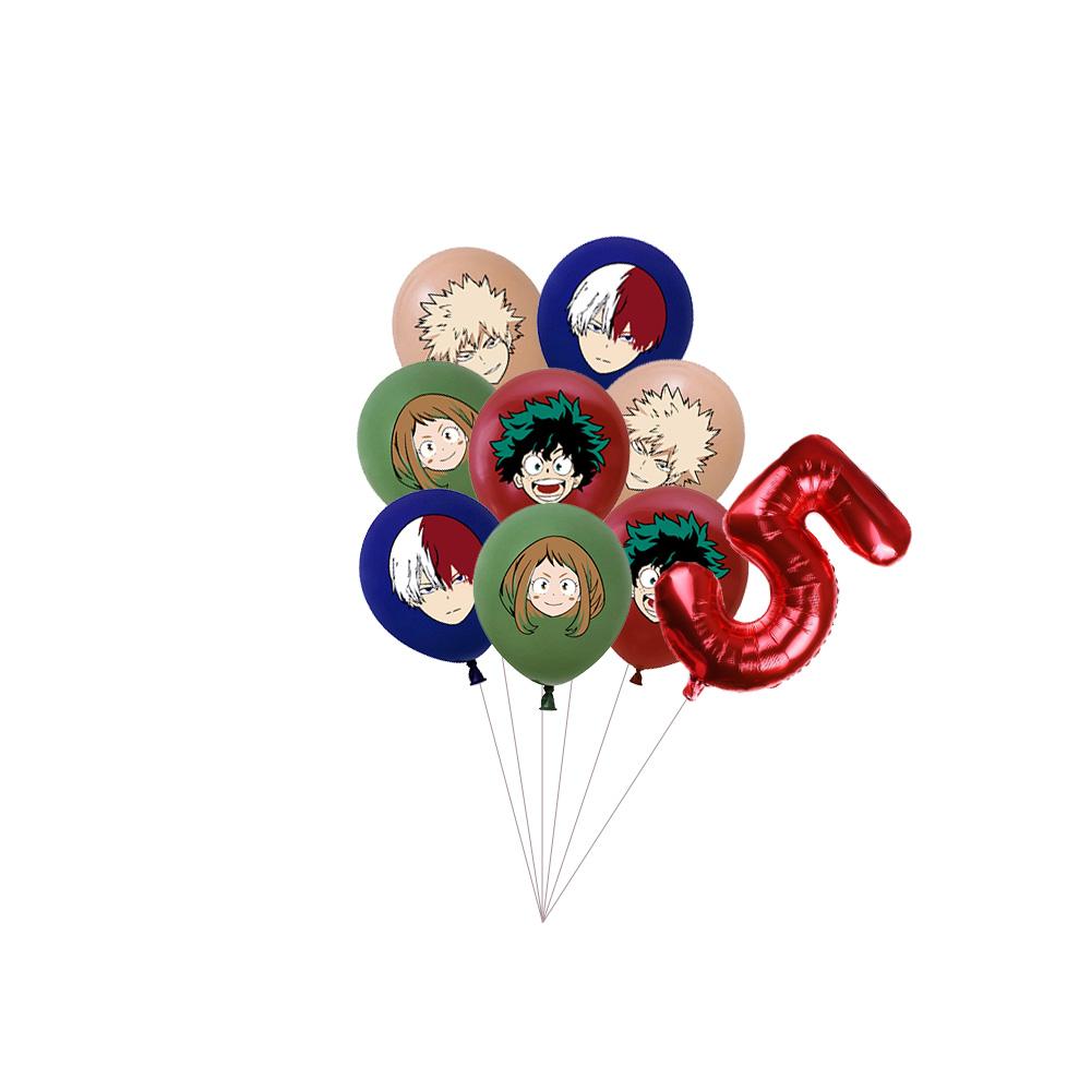 My Hero Academia Feste di Compleanno a Tema Decorazioni Set Palloncini Stoviglie Tovaglie Topper per Torta Articoli per Feste Baby Shower