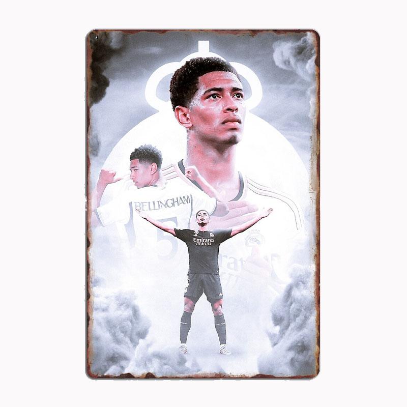 Jude Bellingham Football Sport Player Posters Metal Print Sign Poster Garage Room Cinema Living Custom Tin Vintage Home Decor