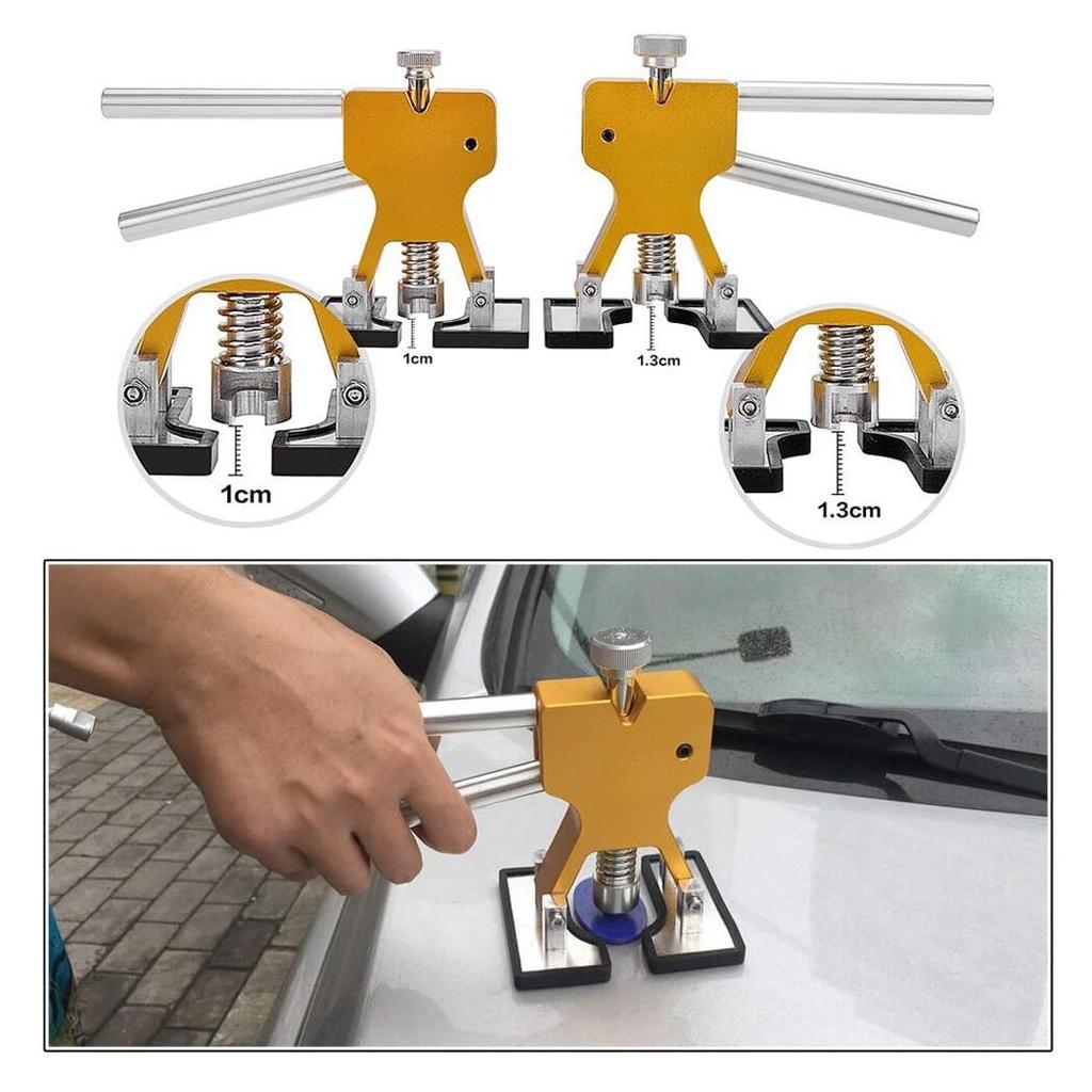 Paintless Body Dent Repair Kit Bridge Puller Accessories Include 30 Puller Tabs Suction Cup