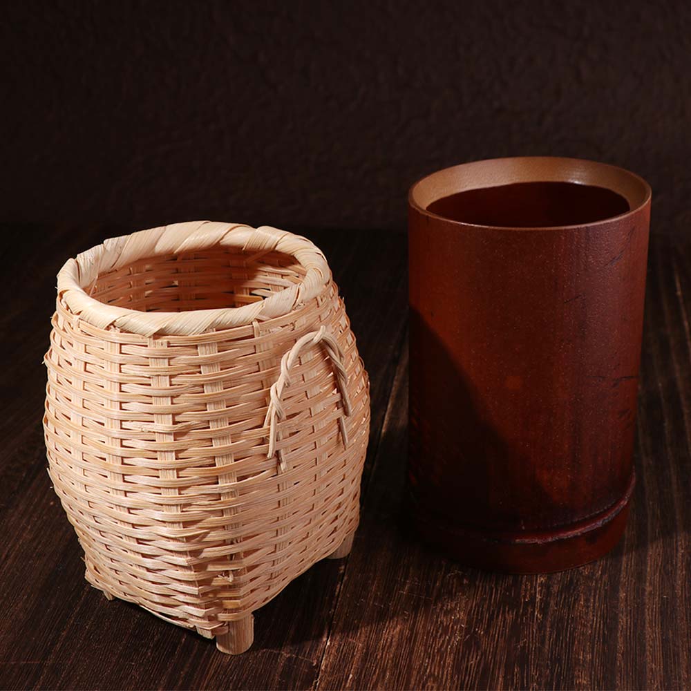 Classical Stationery Storage Tube Convenient Bamboo Stick Tube Creative Bamboo Pen Holder  Office