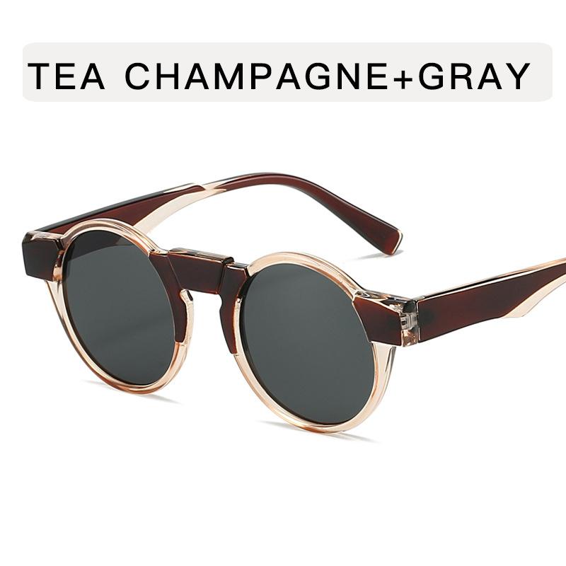 Fashion Round Shape Sunglasses for Women Vintage Stylish Anti-glare Men Sun Glasses Travelling Hiking Women Sunglasses