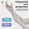 Non-slip Ice Silk Arm Sleeve Solid Color Sunscreen Sleeve Gloves Thin Long Sleeve  Outdoor