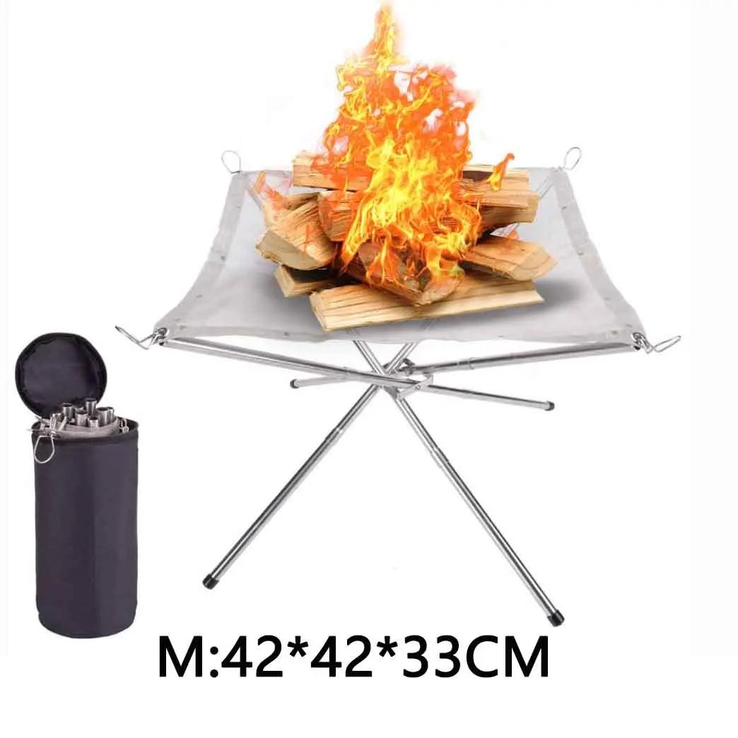 

Кемпинг Костровой Стойка Складная Сетка Костровая Чаша Дровяная Печь Огненная Рамка Стойка Сад Задний Двор Барбекю Костер M