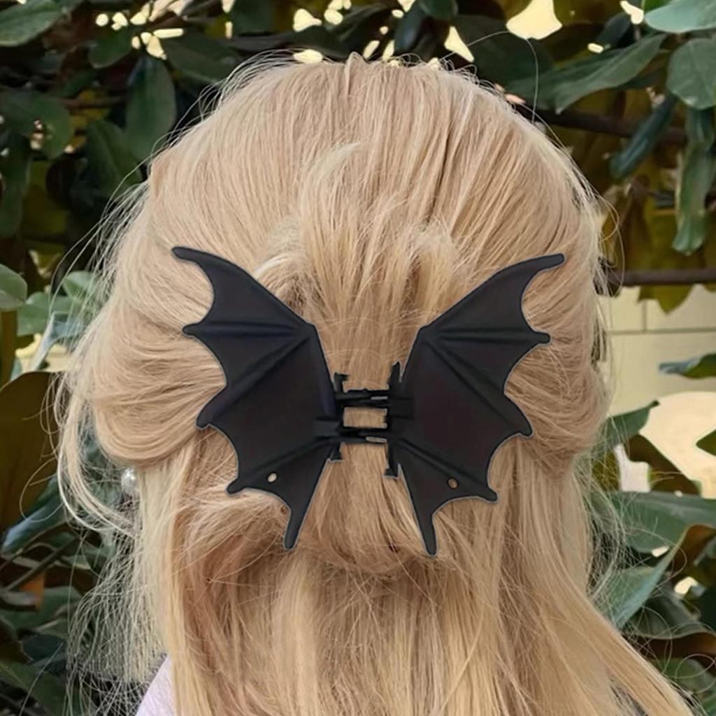 Halloween  Bat Claw Clip Gothic Halloween Party Hair Clip Cute Hair Grip Fashionable Hair Clamp  for All Hair Types Daily Wear