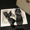 Summer New Fairy Style Pearl Platform Sandals