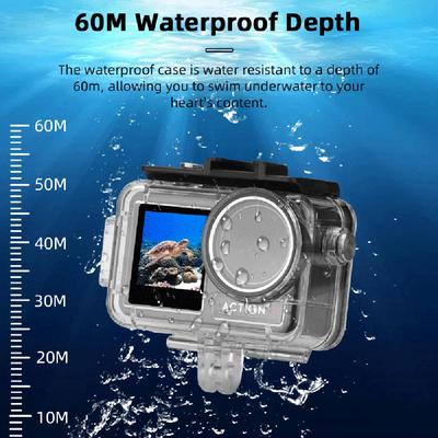 BRDRC Boîtier Étanche 60M Pour DJI Osmo Action 5 Pro/4 Couvercle de Boîtier de Plongée Sous-Marine Accessoire de Caméra Protecteur Haute Résistance