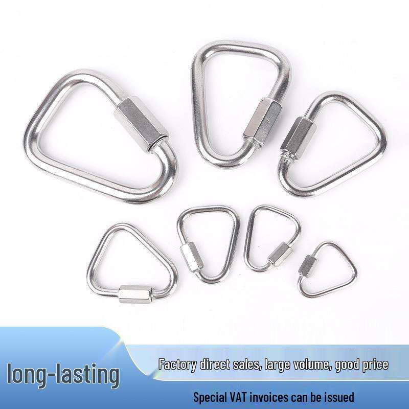 304 Stainless Steel Climbing Connector: Triangular, Oval, Quick Link Locking Ring.