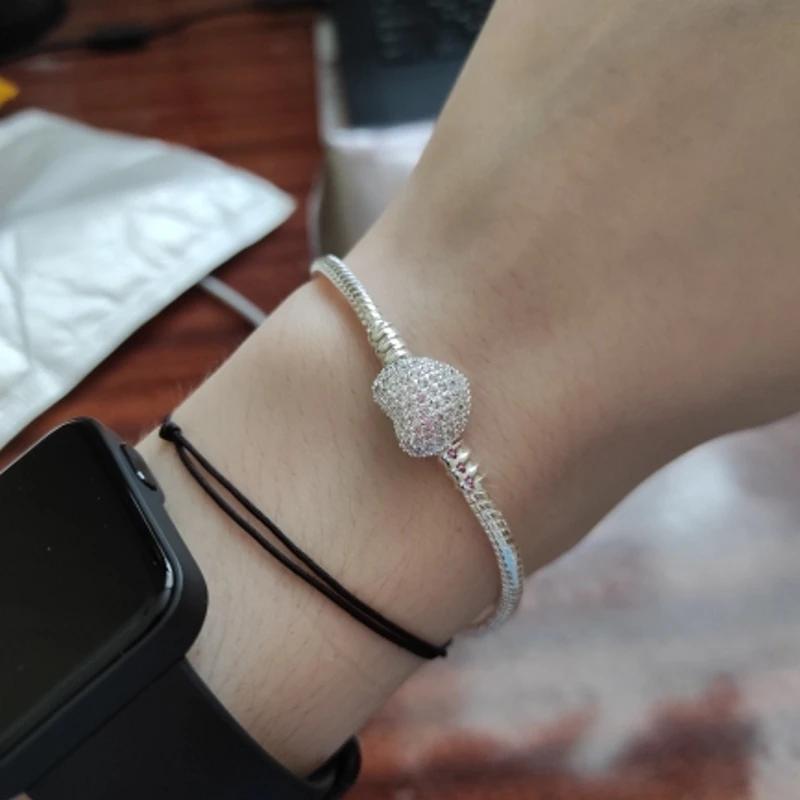 Hochwertige Echte 925 Silber Schlangenketten Armbänder Charm Pandor Armband Für Frauen Schmuck