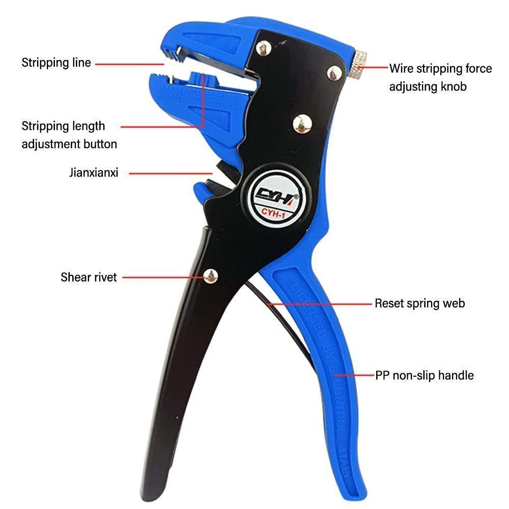 Automatic 2 In 1 Wire Stripper and Cutter Eagle Nose Pliers Heavy Duty Cable Stripping Hand Tool Car Auto RVs Electronic Repair