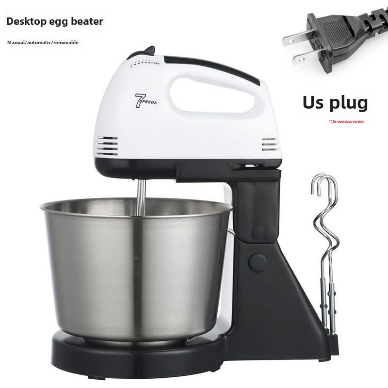 

Электрический настольный миксер для яиц и теста для домашнего использования Table, US Standard Plug чёрный/белый