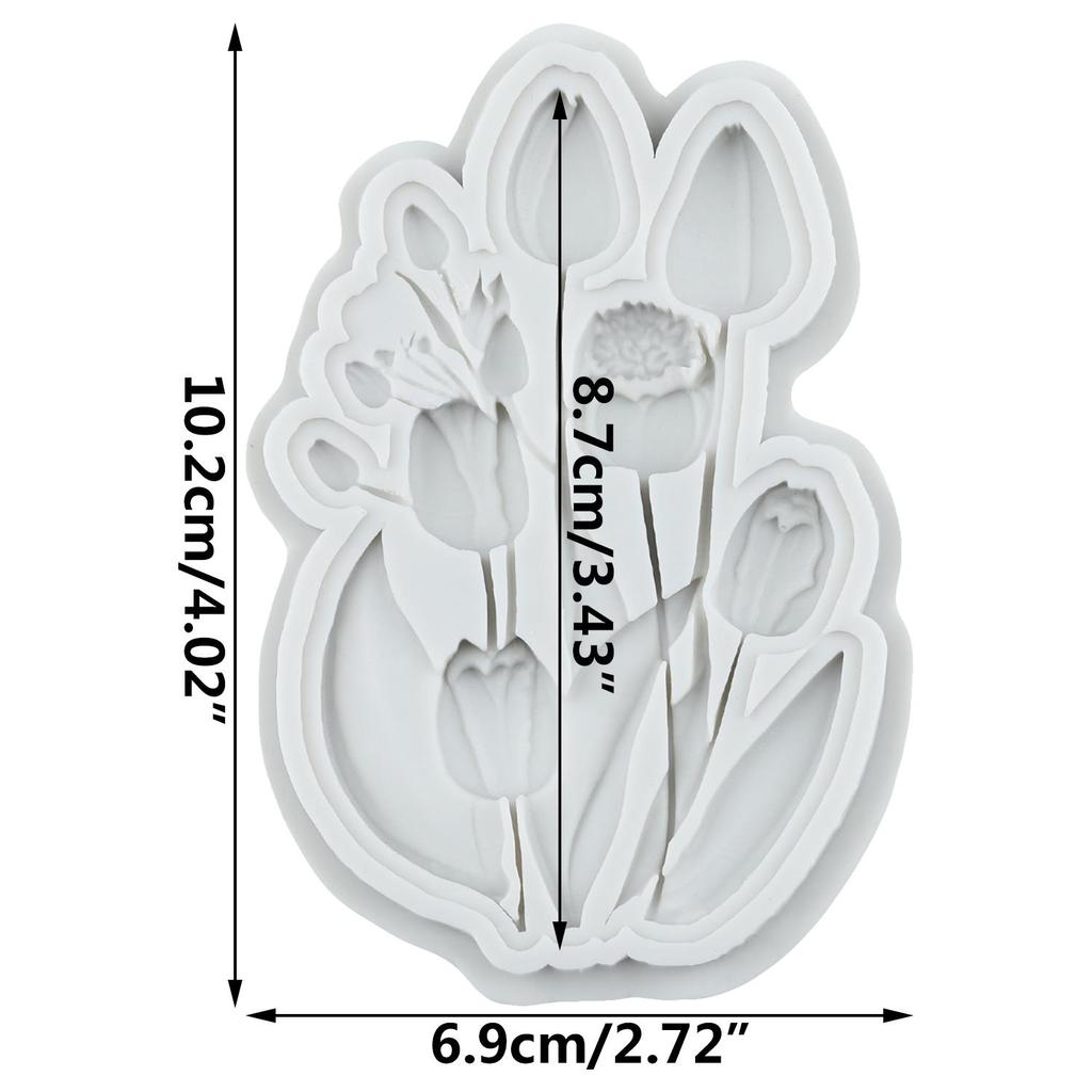 Blumen Silikonformen Tulpenblume Fondantform Kuchen Dekorationswerkzeuge Cupcake Topper Süßigkeiten Schokolade Gumpaste Form