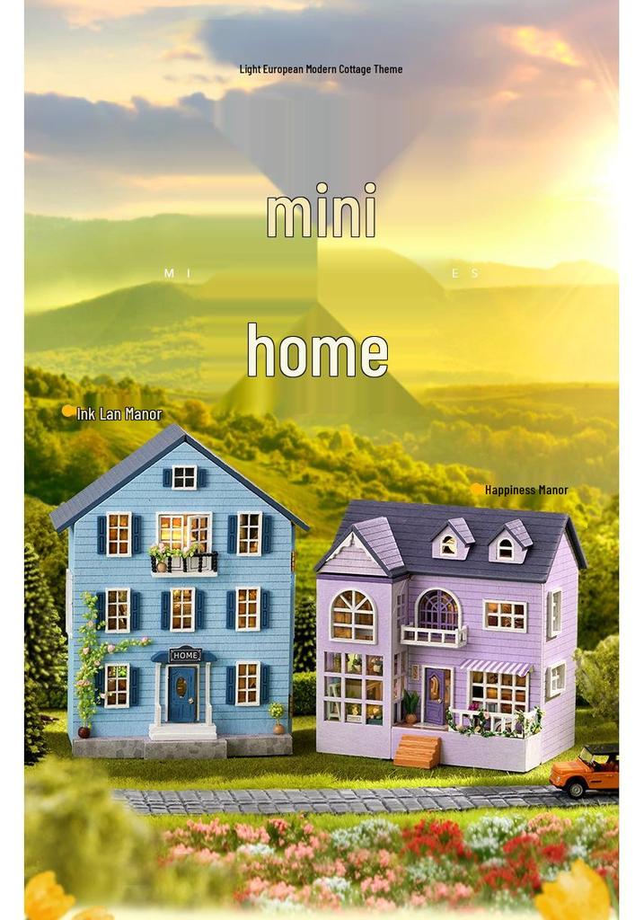 Handmade Mini Manor DIY Kit: Creative Fun House Toy for Kids