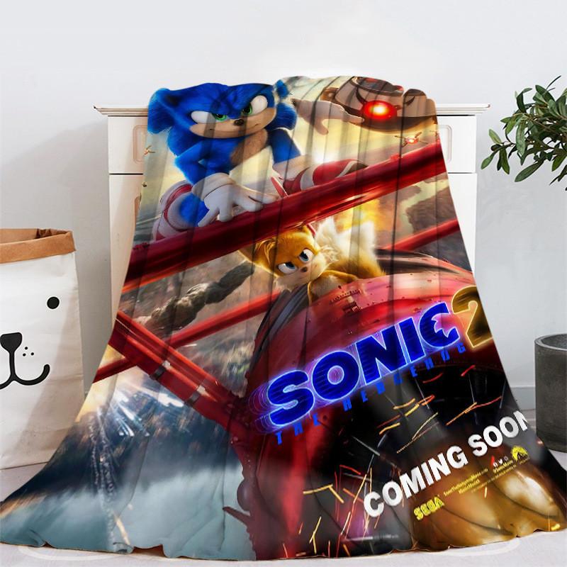 Entzückende Sonic Igel Plüsch Fleece Decke Für Kinder Perfekt Für Winterlichen Komfort