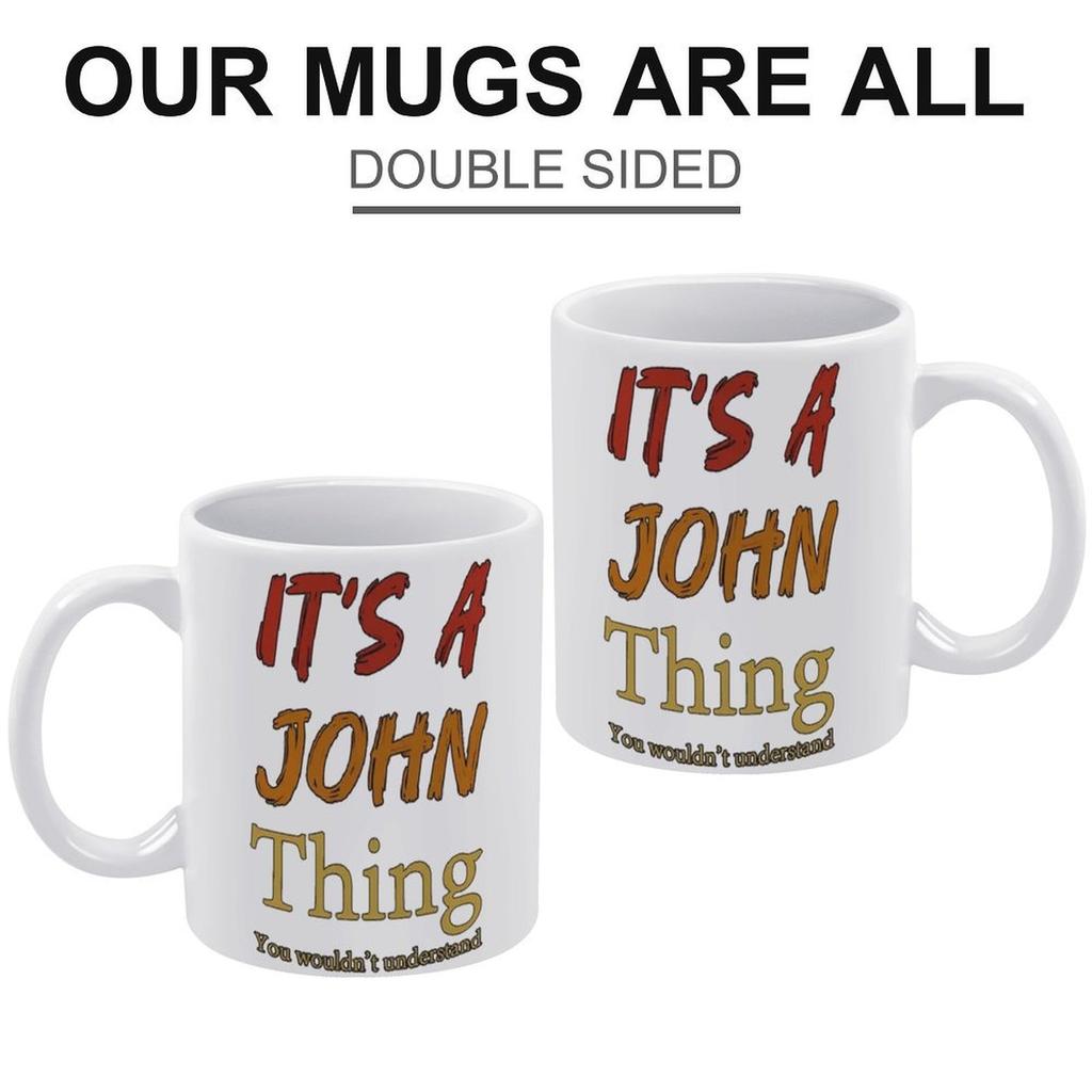 1 Stück 11oz Weiße Keramiktasse, Beidseitiger Lustiger Druck, Spülmaschinenfeste Kaffeetasse, Ideal für den täglichen Gebrauch zu Hause in der Küche und am Schreibtisch