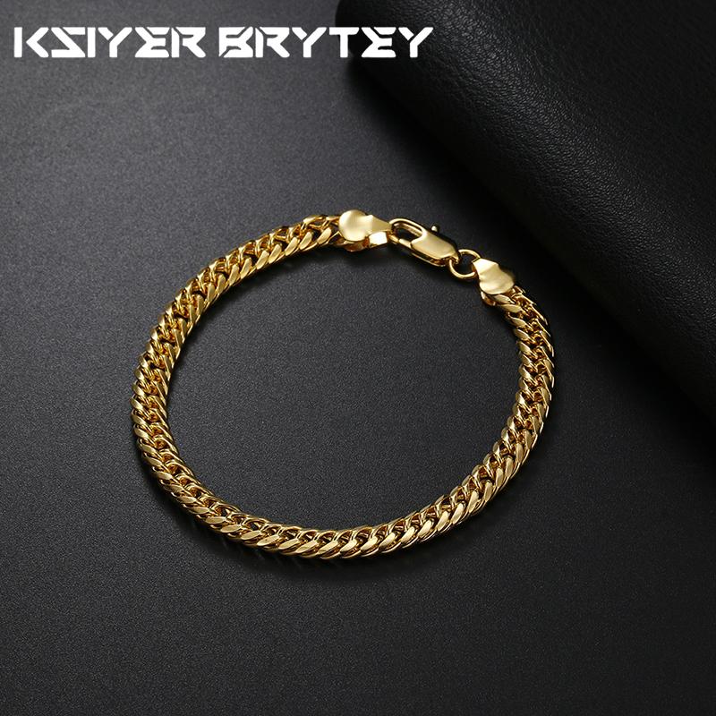 

Серебро 925 пробы 18-каратное золото с покрытием 6 мм геометрия цепочка браслеты для женщин мужчин мода вечеринка свадебные аксессуары ювелирные изделия подарки