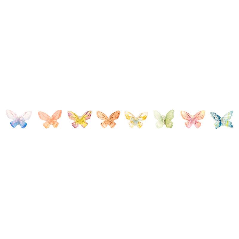 Four pairs of colorful butterfly stud earrings female sweet temperament girl heart earrings in wind small personality week earrings