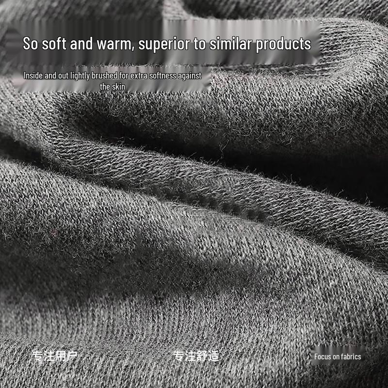 Men's 100% Cotton Round Neck Thermal Base Layer Top