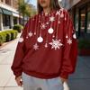Women's Trendy Christmas Graphic Crewneck Sweatshirt Lightweight Casual Pullover Top for Holiday